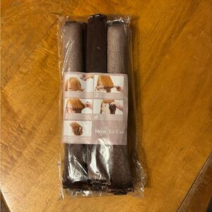 New Brown Heatless Hair Rollers Set
